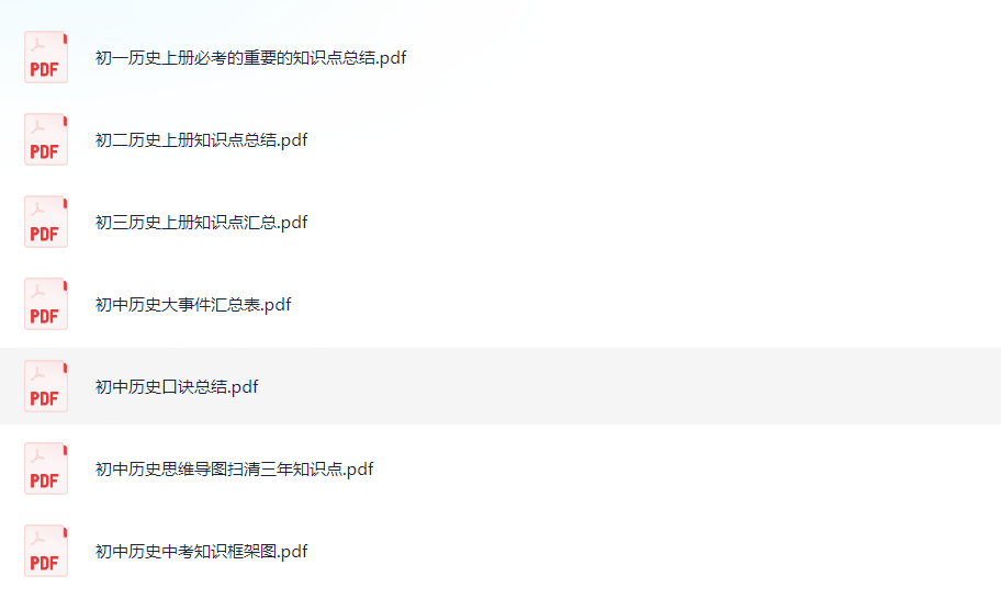 初中历史重点资料-学习资料网