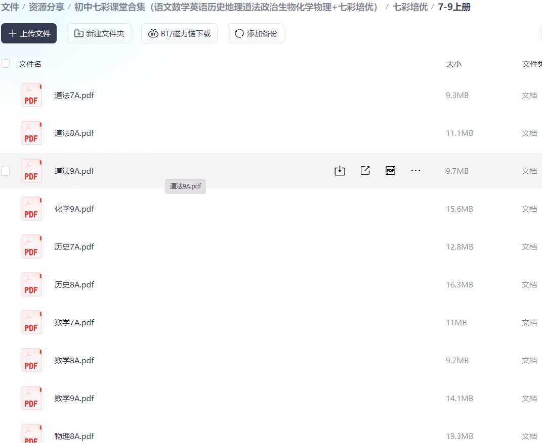 图片[4]-初中七彩课堂合集（语文数学英语历史地理道法政治生物化学物理+七彩培优）-学习资料网